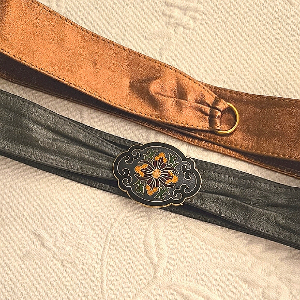 Elegant Floral Buckle Belts